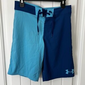 Under Armour Men's Size 29 Blue Swim Shorts Trunks no lining summer pool